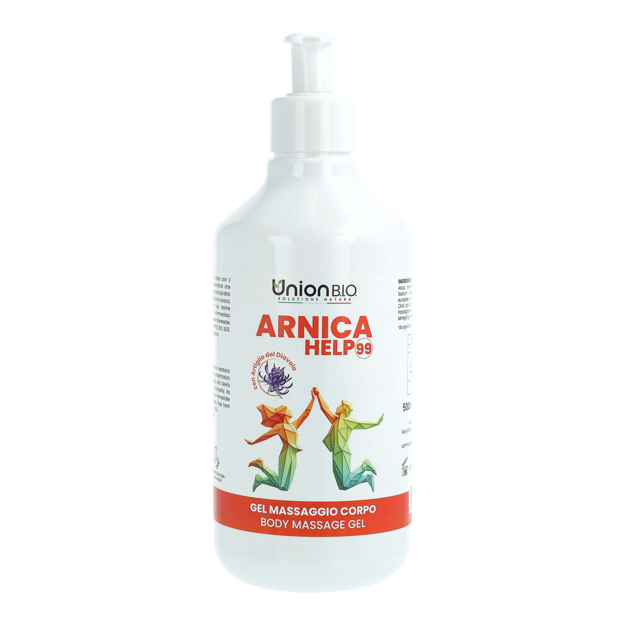 Arnica Help99 Union Bio – Gel Massaggio Corpo Extra Forte al 99% | Formula Urto Naturale per Muscoli e Articolazioni