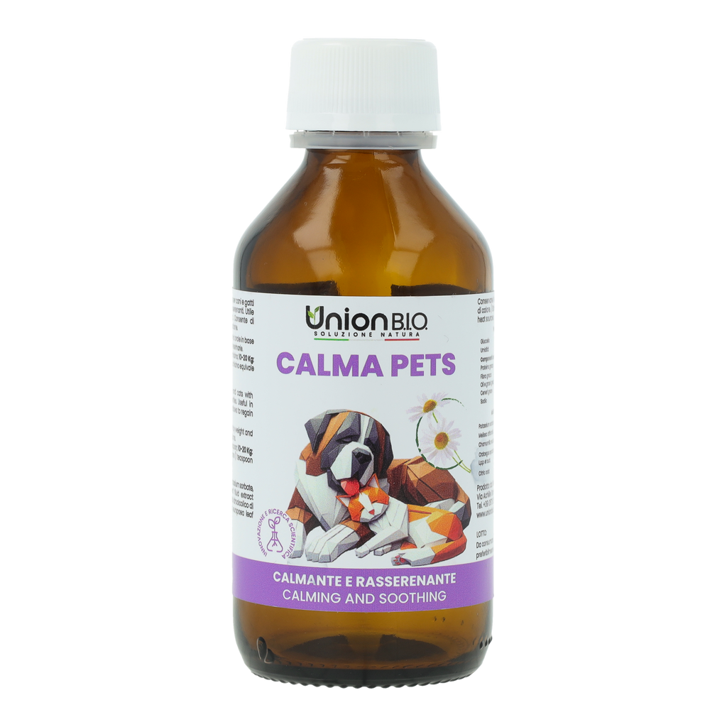 Calma Pets Union Bio – Calmante e Rasserenante Naturale per Cani e Gatti | Soluzione Liquida contro Stress, Paure e Ansia
