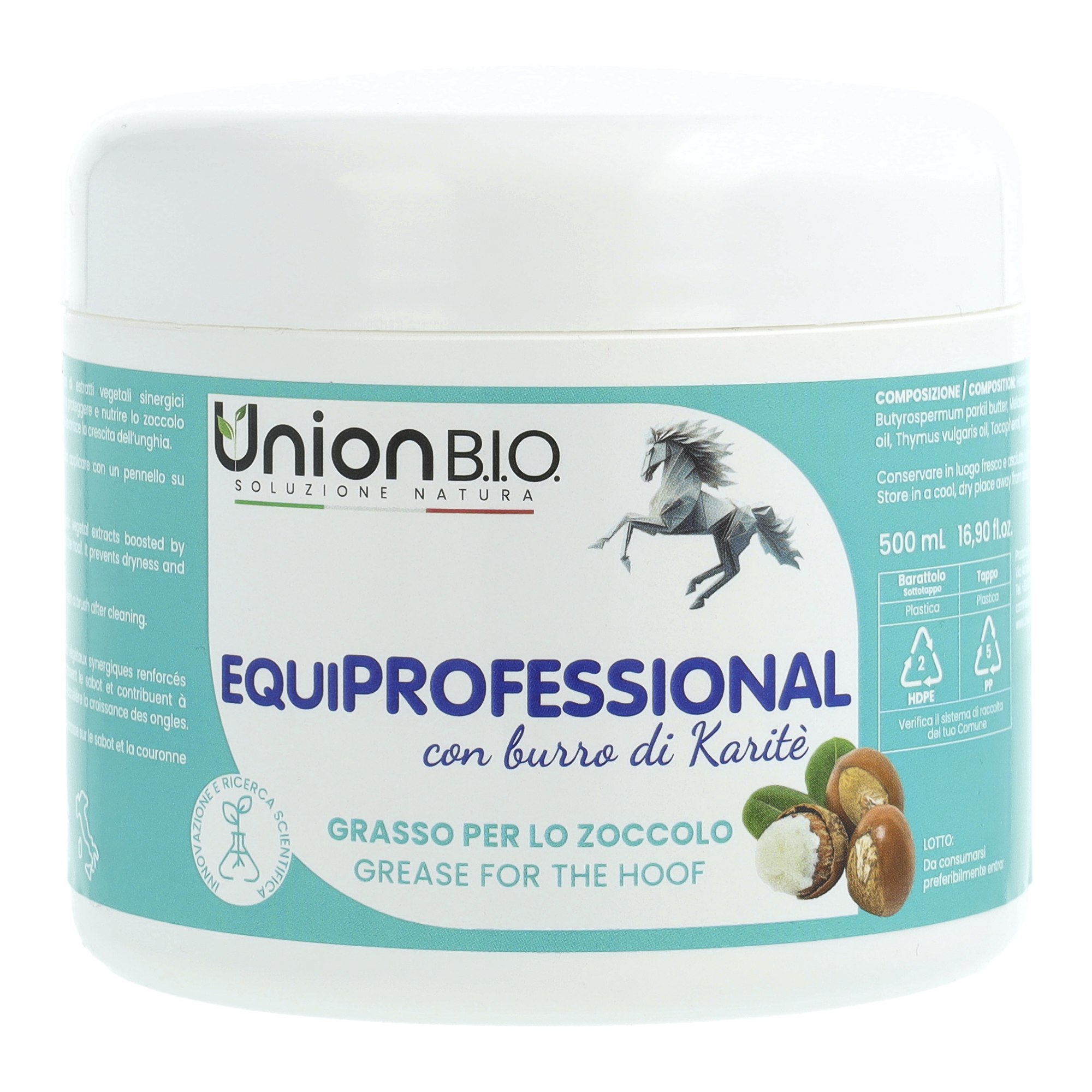 Equiprofessional Grasso Zoccolo Union Bio – Grasso Naturale e Traspirante per Cavalli | Nutriente e Protettivo con Matrice UB®