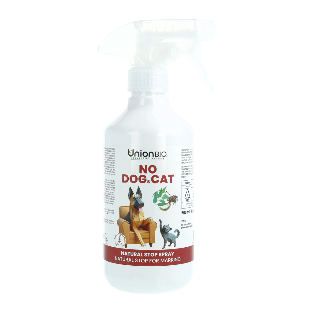 No Dog Cat Union Bio – Disabituante Naturale Educativo per Cani e Gatti | Spray Repellente per Interni ed Esterni