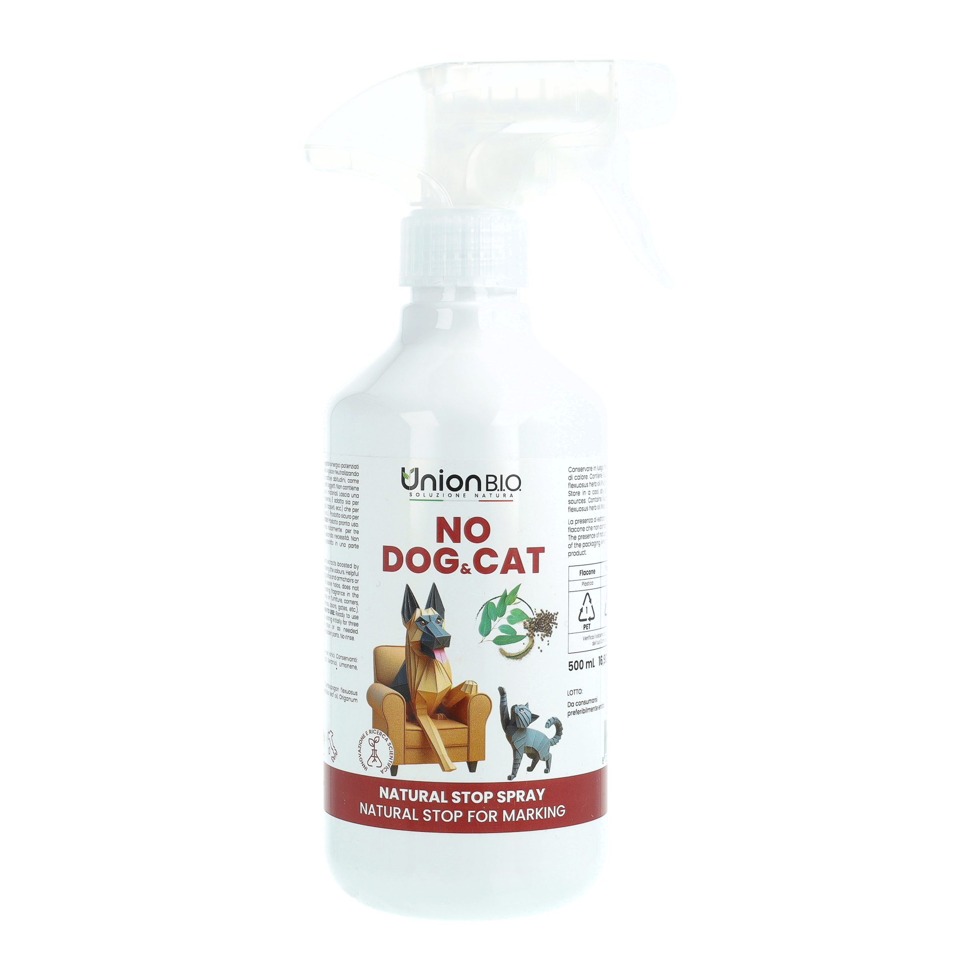 No Dog Cat Union Bio – Disabituante Naturale Educativo per Cani e Gatti | Spray Repellente per Interni ed Esterni