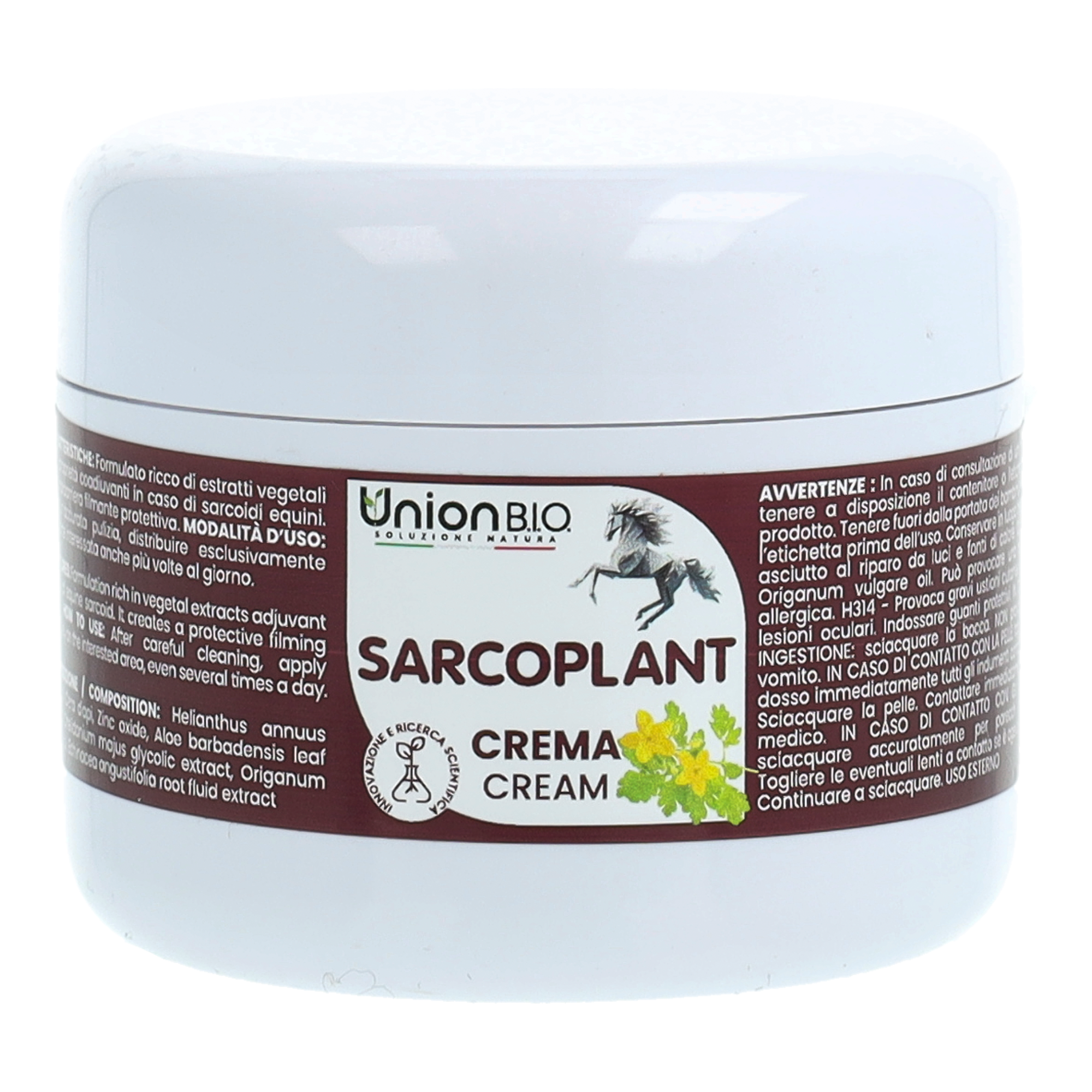 Sarcoplant Crema Union Bio – Trattamento Naturale Rigenerante e Normalizzante Cutaneo per Cavalli e Piccoli Animali