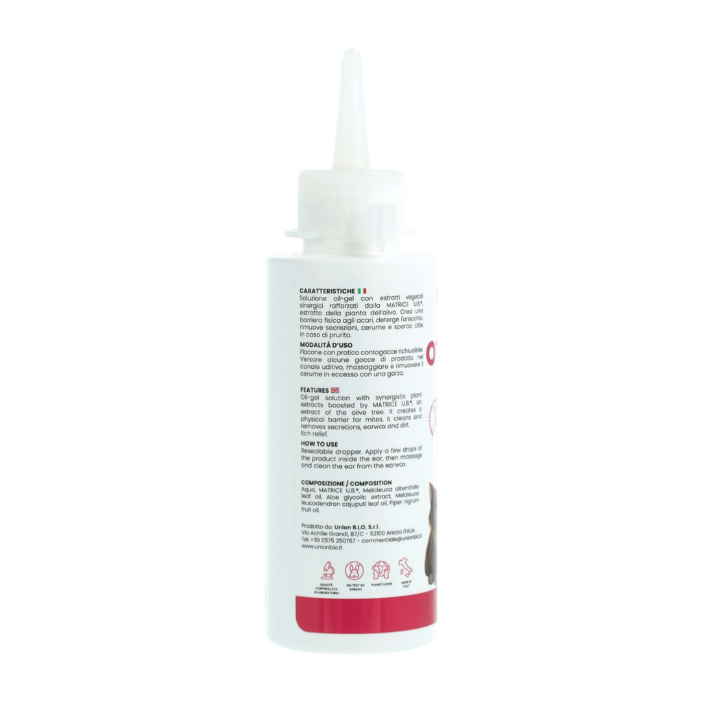 Otomucoplus Union Bio – Soluzione Auricolare Naturale per Cani e Gatti | Pulitore Orecchie Lenitivo e Ceruminolitico