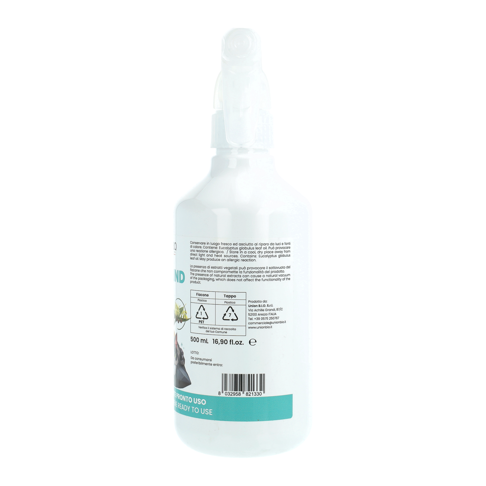 Sterylind Union Bio – Igienizzante Deodorante Naturale per Ambienti e Superfici | Spray Elimina Odori per Cucce, Lettiere e Trasportini