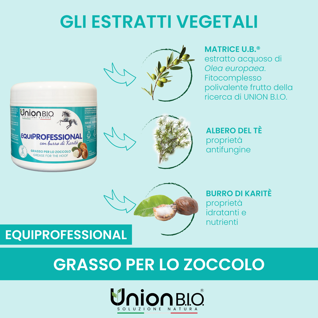 Equiprofessional Grasso Zoccolo Union Bio – Grasso Naturale e Traspirante per Cavalli | Nutriente e Protettivo con Matrice UB®