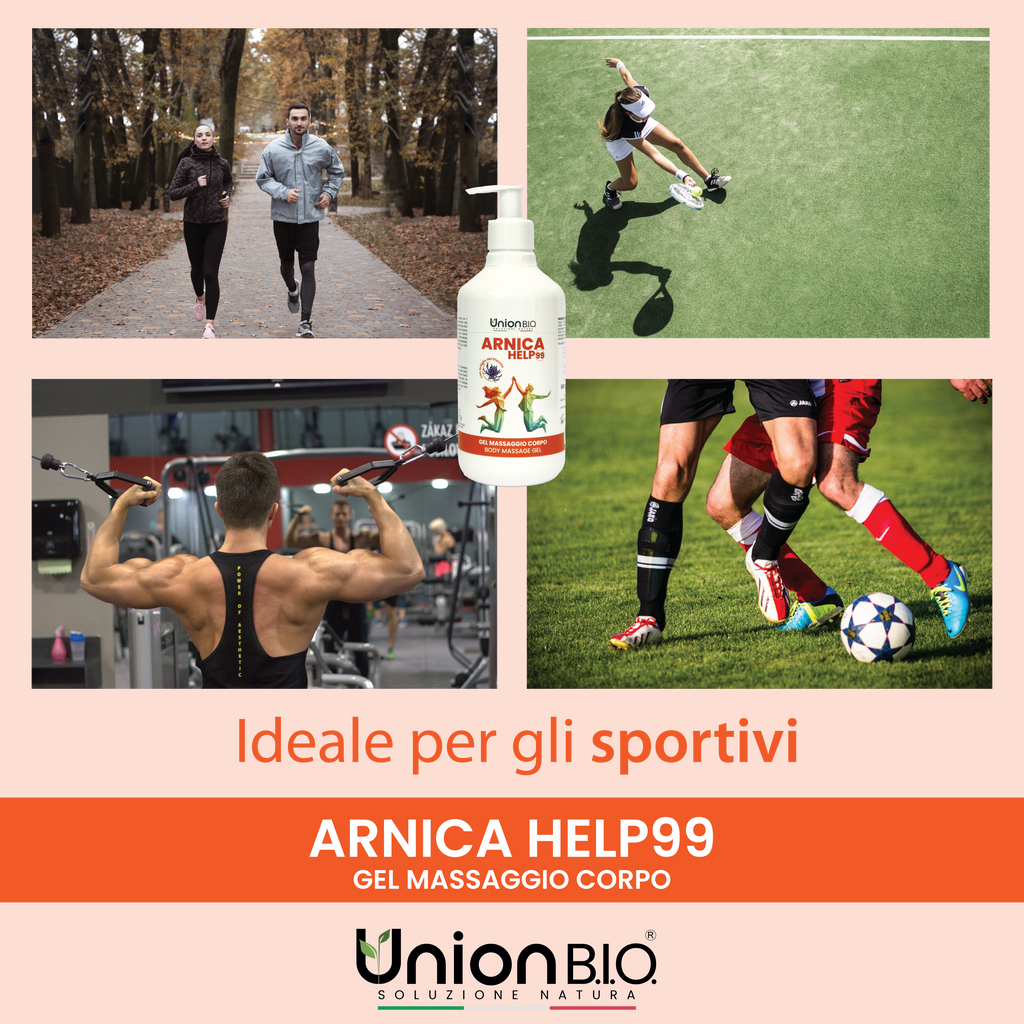 Arnica Help99 Union Bio – Gel Massaggio Corpo Extra Forte al 99% | Formula Urto Naturale per Muscoli e Articolazioni