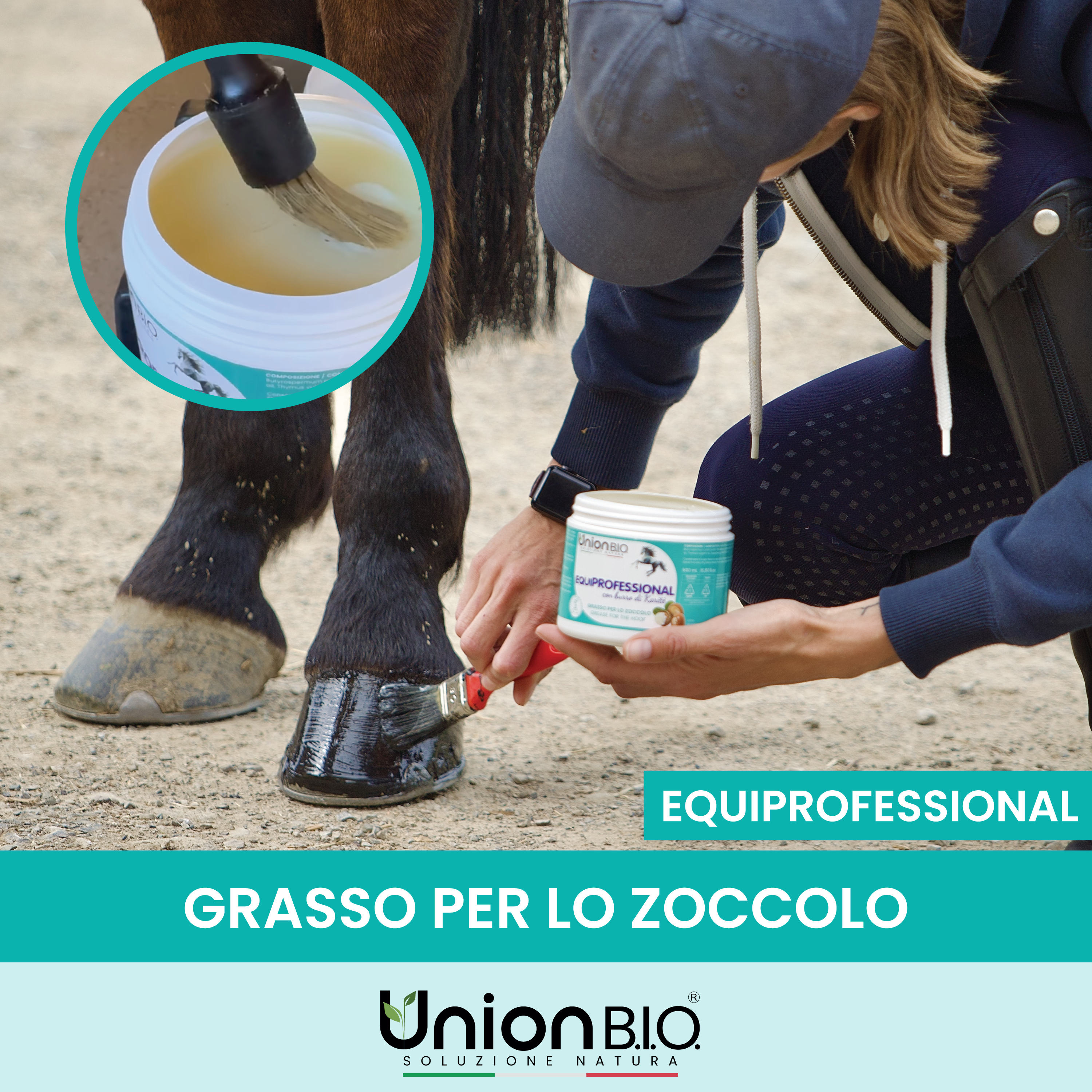 Equiprofessional Grasso Zoccolo Union Bio – Grasso Naturale e Traspirante per Cavalli | Nutriente e Protettivo con Matrice UB®