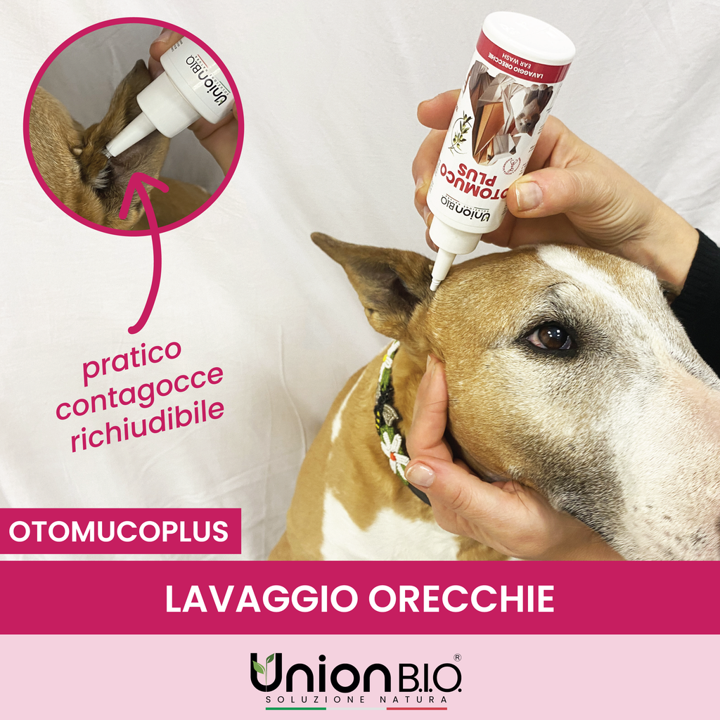 Otomucoplus Union Bio – Soluzione Auricolare Naturale per Cani e Gatti | Pulitore Orecchie Lenitivo e Ceruminolitico