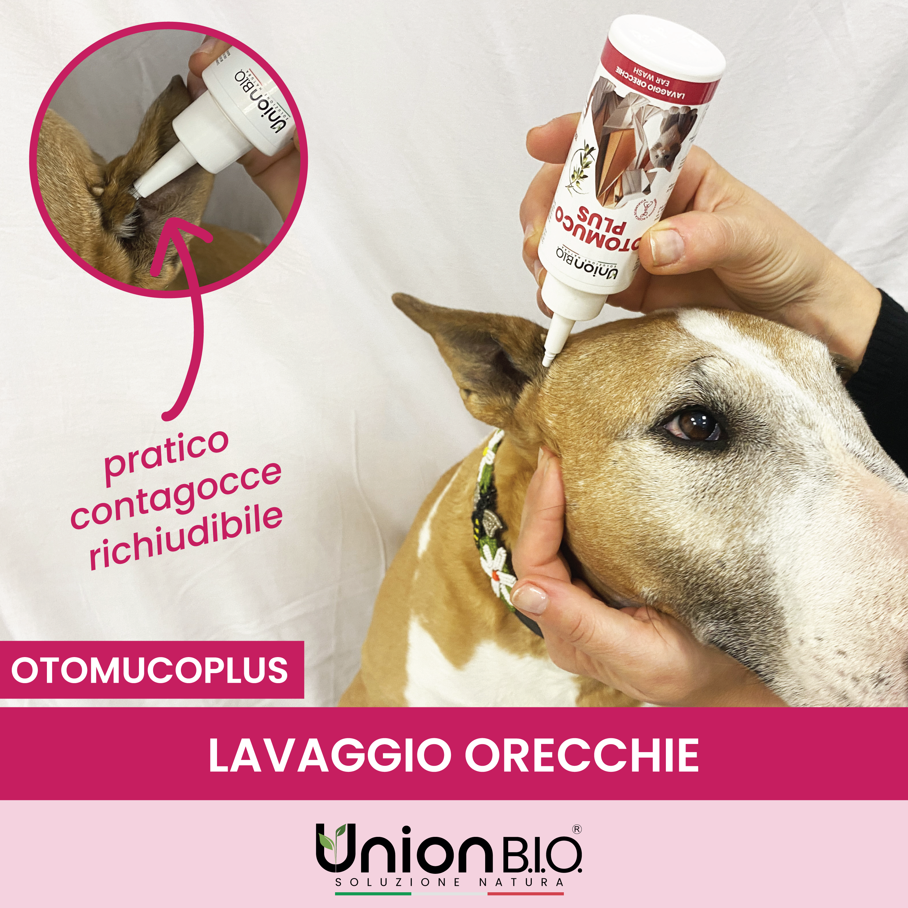 Otomucoplus Union Bio – Soluzione Auricolare Naturale per Cani e Gatti | Pulitore Orecchie Lenitivo e Ceruminolitico