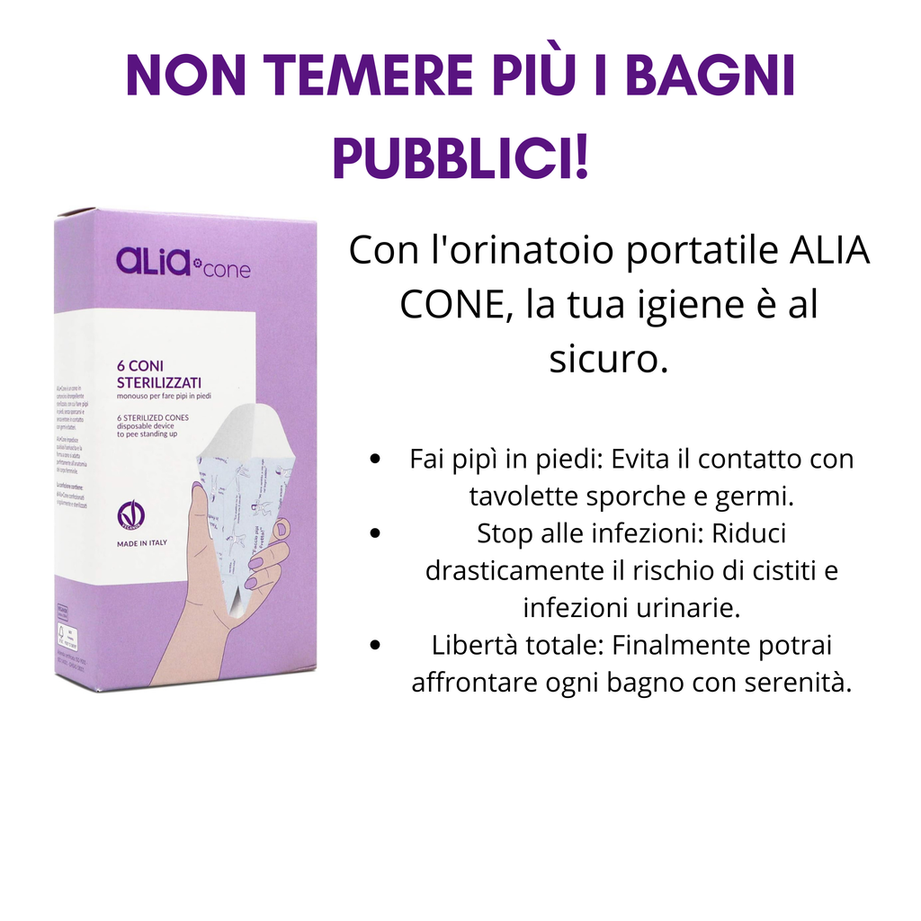 ALIA CONE: La tua libertà di igiene, ovunque ti trovi.