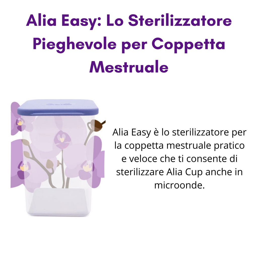 Sterilizzatore Coppetta Mestruale Alia Easy – Pieghevole da Microonde in Silicone BPA Free