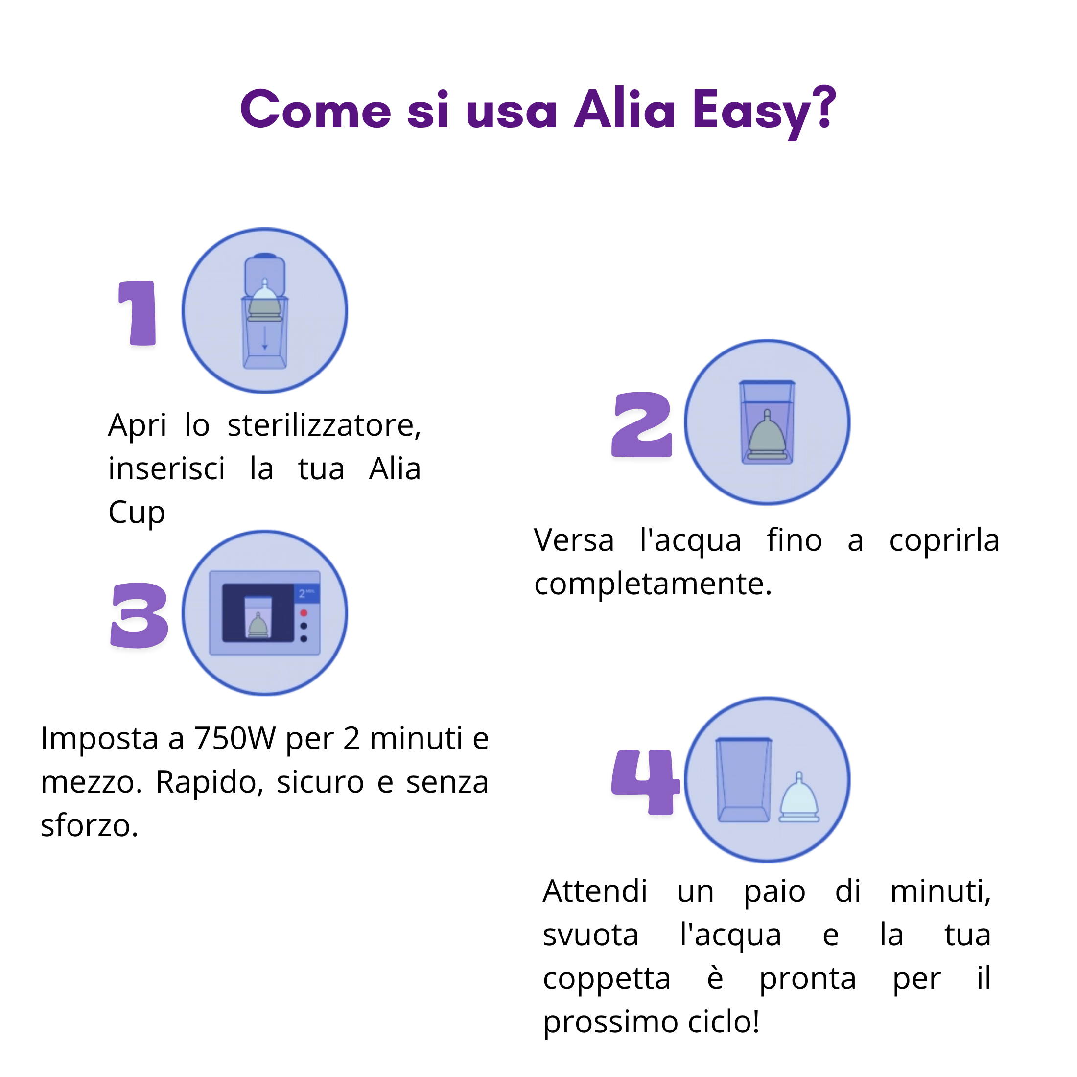 Sterilizzatore Coppetta Mestruale Alia Easy – Pieghevole da Microonde in Silicone BPA Free